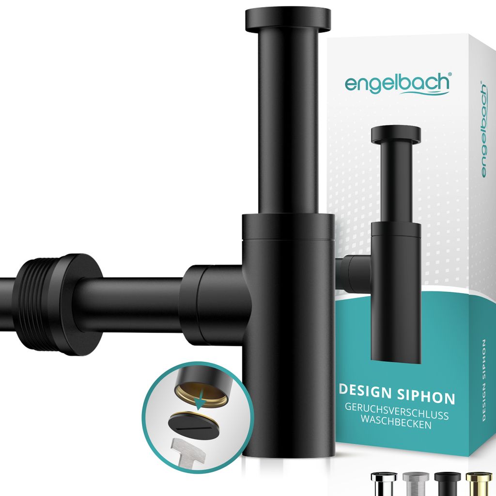 Engelbach® Design Siphon für Waschbecken & Waschtisch - Mit Produktbild 