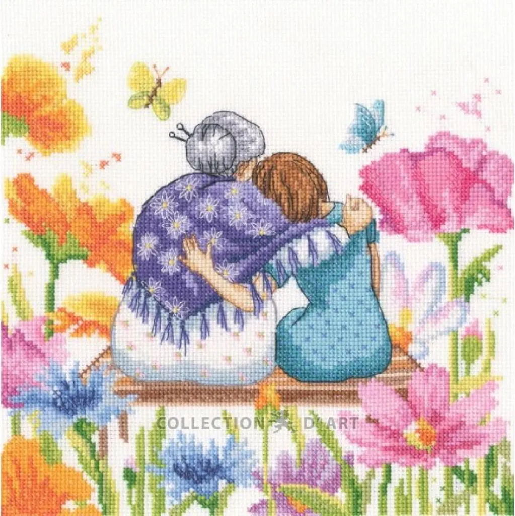 Kit Broderie Point de Croix facile à suivre avec schéma clair RTO 22cm