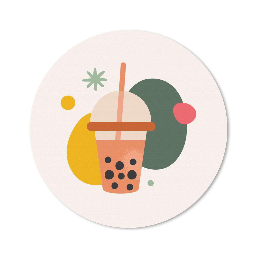 MuchoWow Mauspad Mousepad Sommer - Getränk - Abstrakt 50x50 cm - Mousepads - Maus Mat - Pad - Mausunterlage - Vinyl
