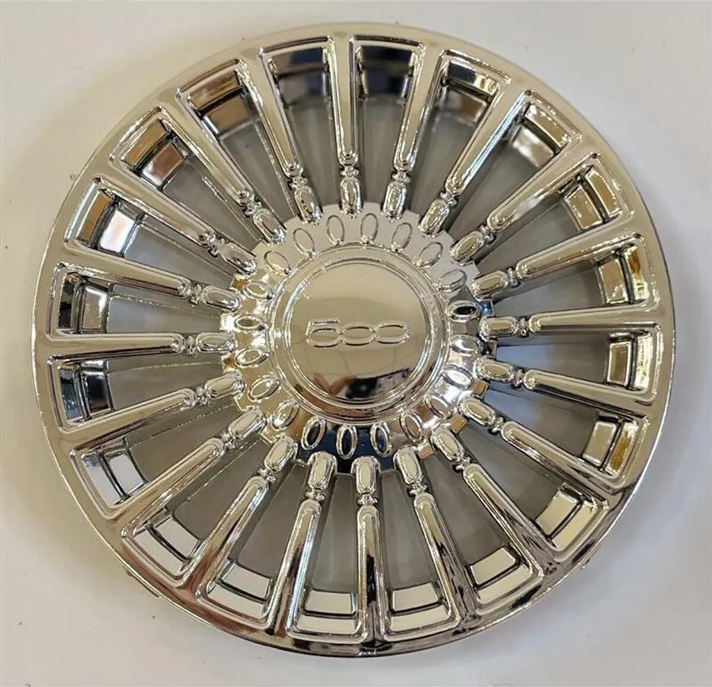Enjoliveur glisseur Fiat 500 en plastique ABS chromé traité anti-corrosion