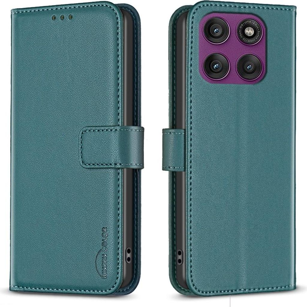 Motorola Edge 60 Pro Hülle - BINFEN Klapphülle - Grün