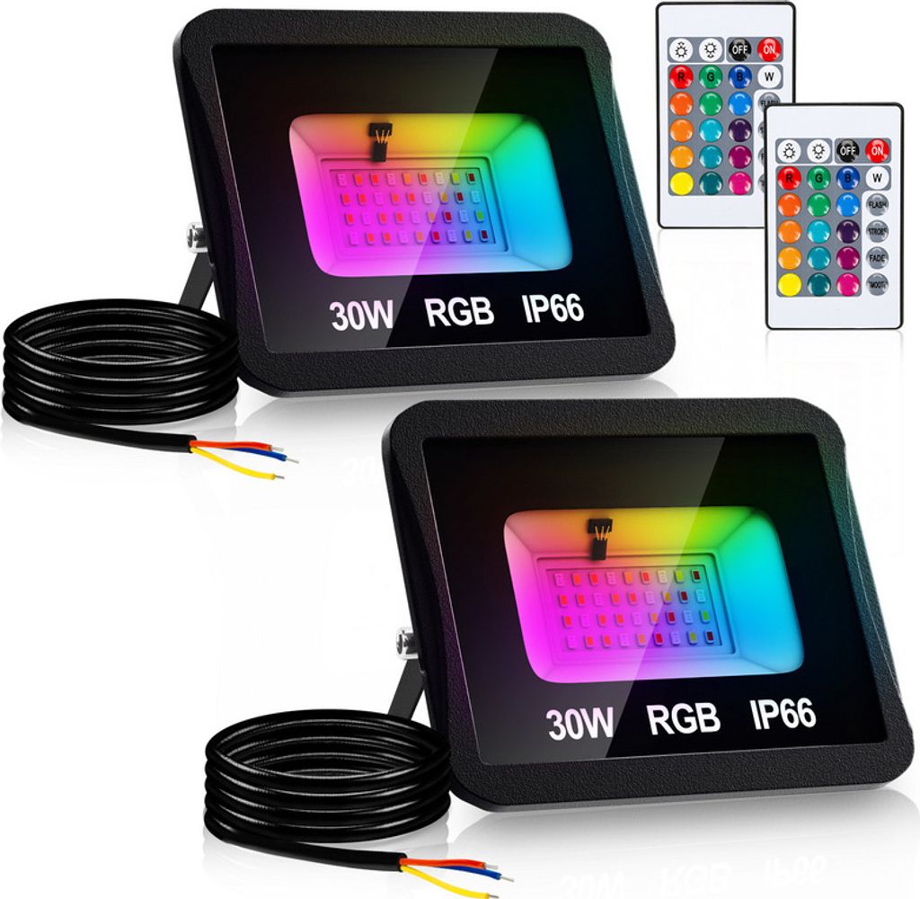 Jopassy RGB LED Strahler 30W RGB fluter RGB LED Produktbild 
