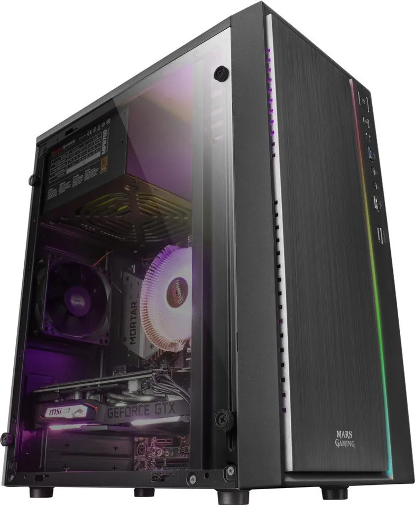 Boîtier PC Micro-ATX Mars Gaming MCM pour Setup Gaming Gain de Place - 3