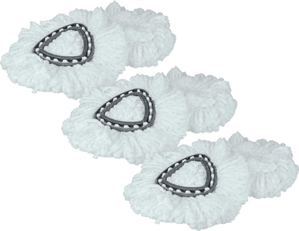 vhbw 6x Wischbezug kompatibel mit Vileda Easy Wring & Clean, Turbo Easy Wring Wischmopp - Ersatzkopf, Mikrofaser Schwarz Weiß