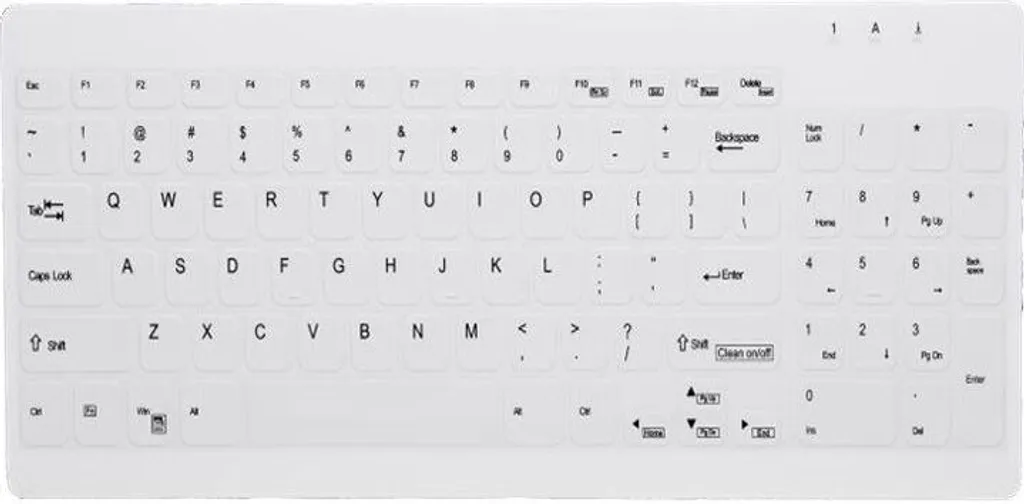 Clavier médical lavable Active Key AK-C7012 blanc avec membrane USB - 5
