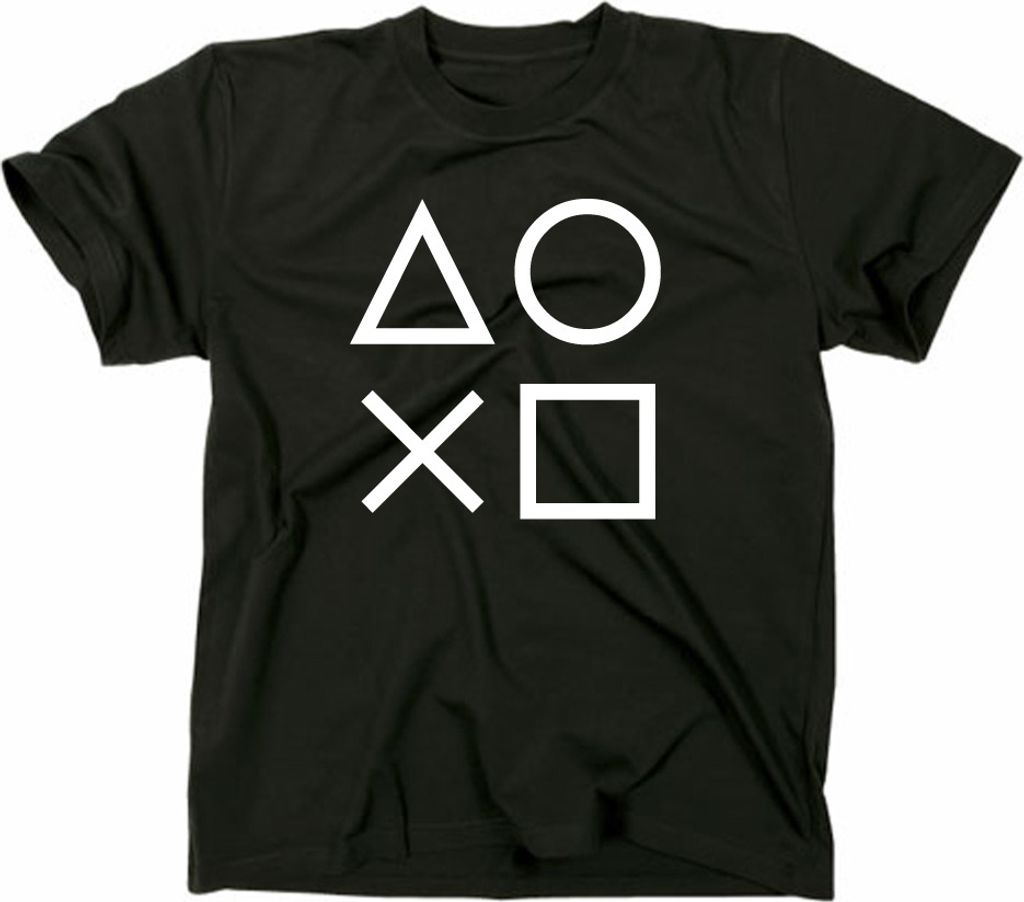 Styletex23 T-Shirt Gaming Buttons Icons Gamer, schwarz, M