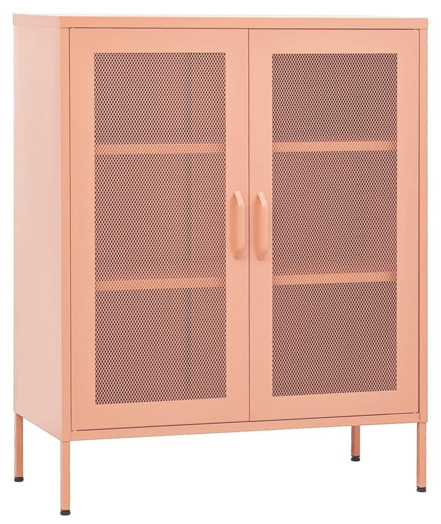 vidaXL Úložná skříň růžová 80x35x101,5 cm Ocel Obrázek produktu 