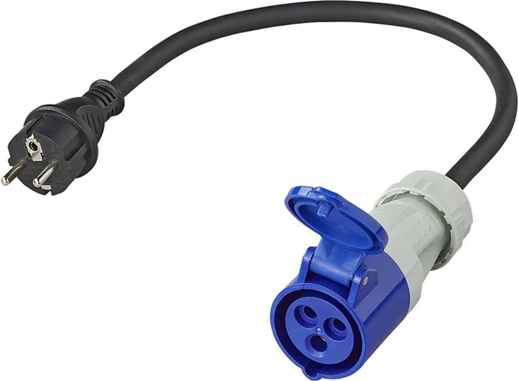Adaptérový kabel 40 cm ze zástrčky Schuko do CEE Obrázek produktu 