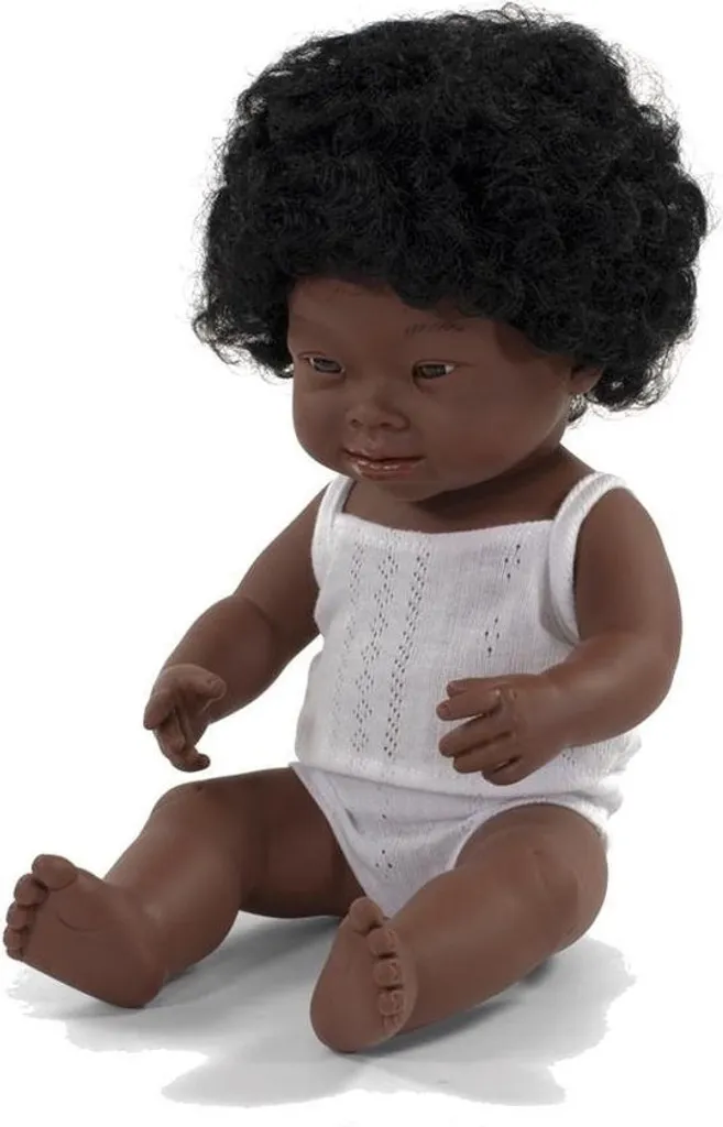 Poupée Syndrome de Down Fille Africaine 31171 en Vinyle Parfumé 38cm