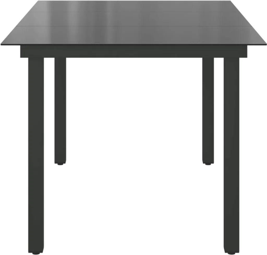 Table à manger d'extérieur rectangle en alu et verre - Série Riviera - 9