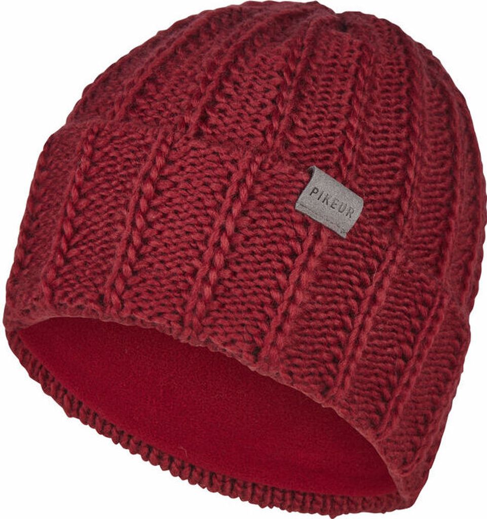 Pikeur Ripp Beanie Sports Damen Mütze rumba red Sports HW 2024, Größe:55/57