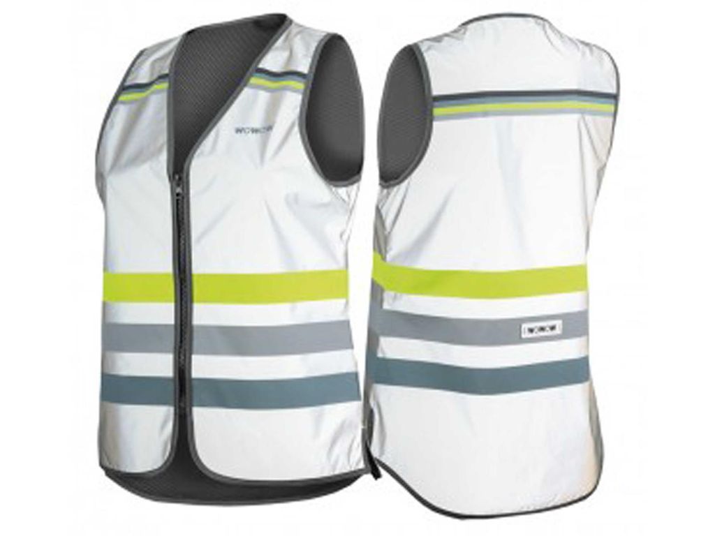 TopTie Weiße Sicherheitsweste Mit Reflektorstreifen – 5 Taschen, Für Radfahrer, Läufer & Outdoor