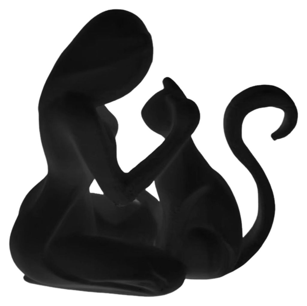 Abstrakte Katzenfigur, 3D-gedruckt, weibliche Kätzchenstatue, Skulptur, Dekoration für Zuhause, Büro oder Schreibtisch.
