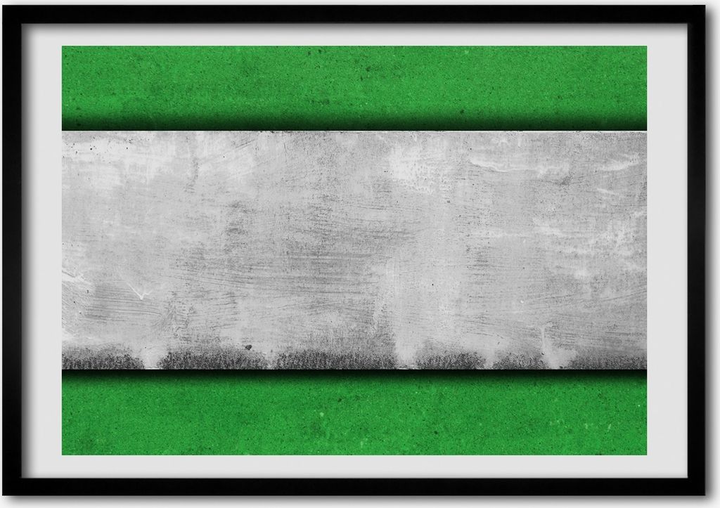 Bild - Bilderrahmen - 100 cm x 70 cm - MDF - Rahmen - Foto - Wandkunst grüne Wand