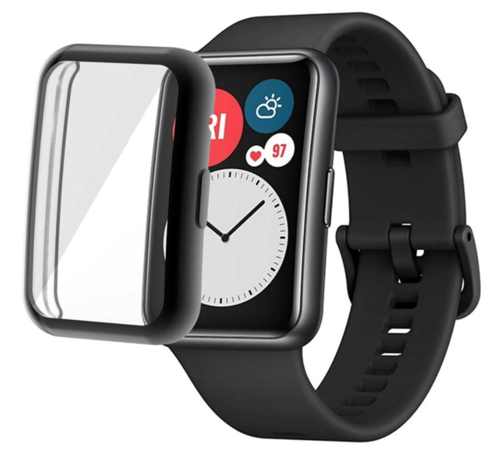 Strap-it Huawei Watch Fit New TPU-Schutzhülle (Schwarz)