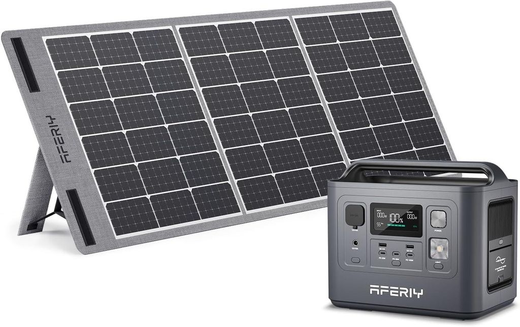 AFERIY P010 800 W 512 Wh Power Station con pannello solare Immagine del prodotto 