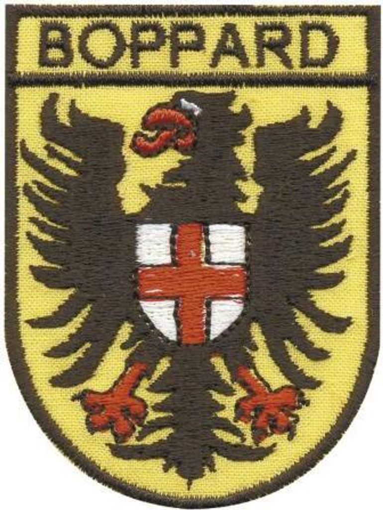AUFNÄHER - Wappen - BOPPARD - 00490 - Gr. ca. 5,5 x 7,5 cm - Patches Stick Applikation