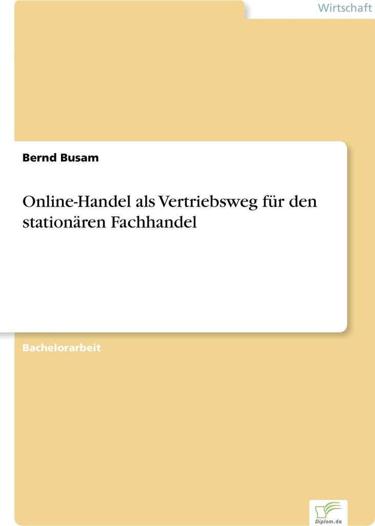 Online-Handel als Vertriebsweg für den stationären Fachhandel