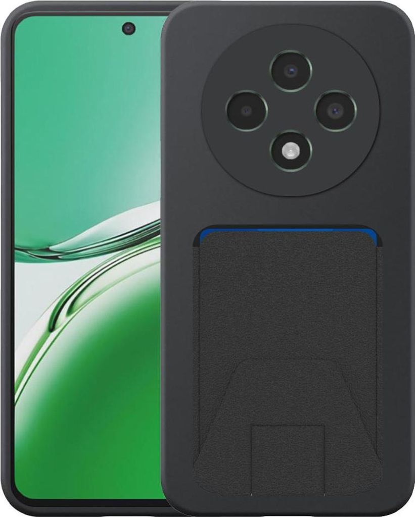 Geeignet für Oppo Reno 12F Phone Case mit verstellbarem Leder Kartenschlitz - Flexible Back Cover Case Silikon TPU mit verstellbarem Leder Kartens...