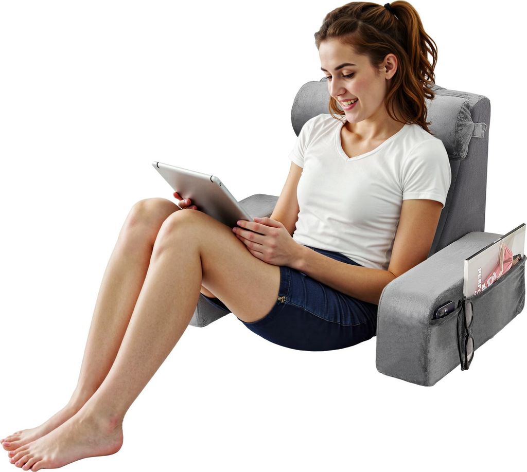 VEVOR Lesekissen für Bett Rückenkissen mit Armlehne & 3 Produktbild 