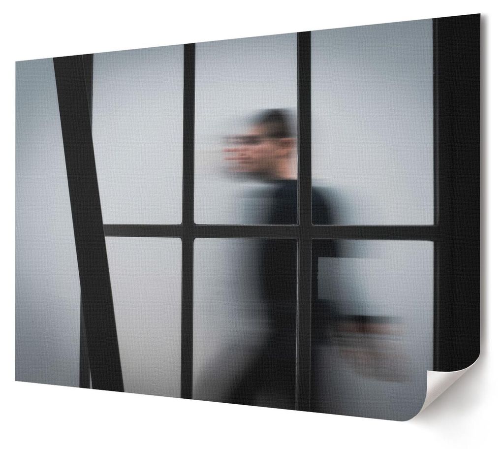 Dynamische Silhouette - Kunstdruck A4 - Fotografie- Wandbild für Wohnzimmer Schlafzimmer & Flur, Modernes Poster Wanddeko, Ungerahmt