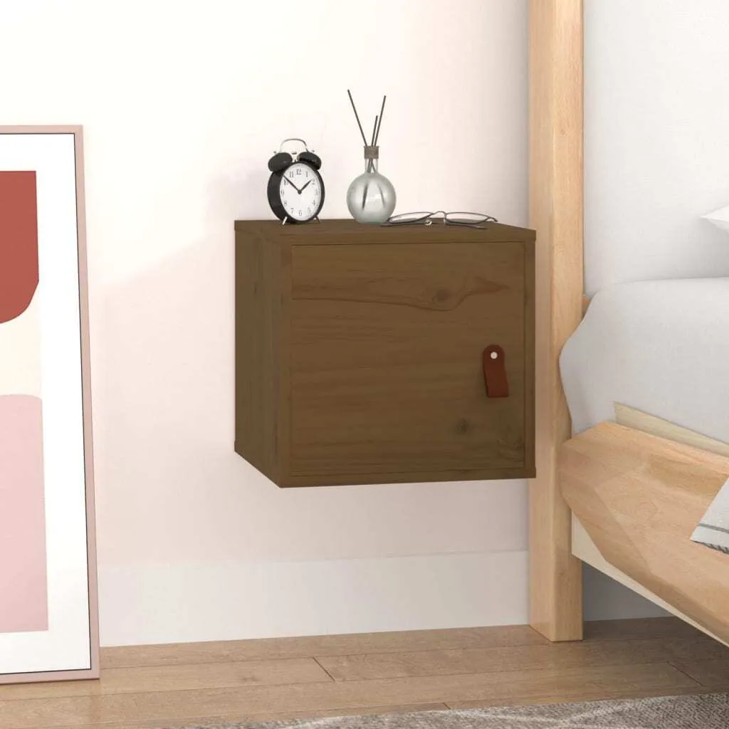 Armadietto a Parete Marrone Miele in Legno Massiccio - Offerta