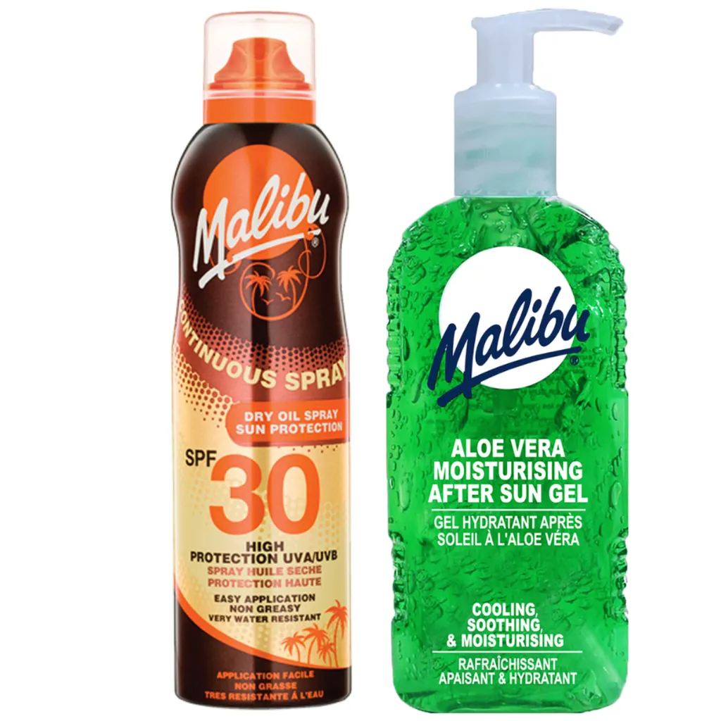 Kit Famiglia Malibu SPF30 + Gel Aloe | Proteggi i tuoi Cari dal Sole