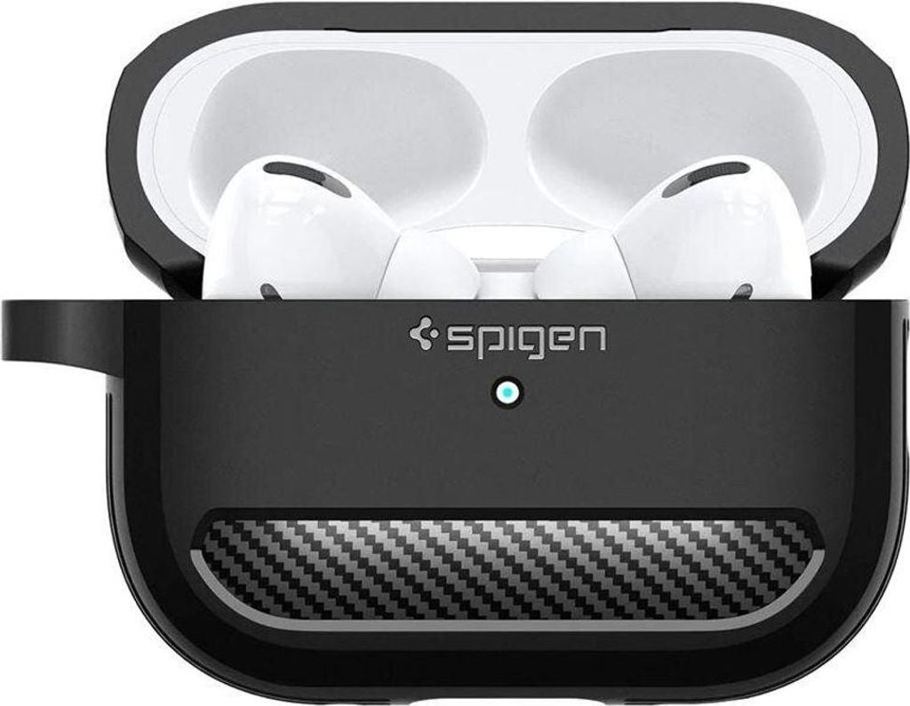 Spigen Rugged Armor Hülle Apple Airpods Pro 1/2 Matt - Schwarz