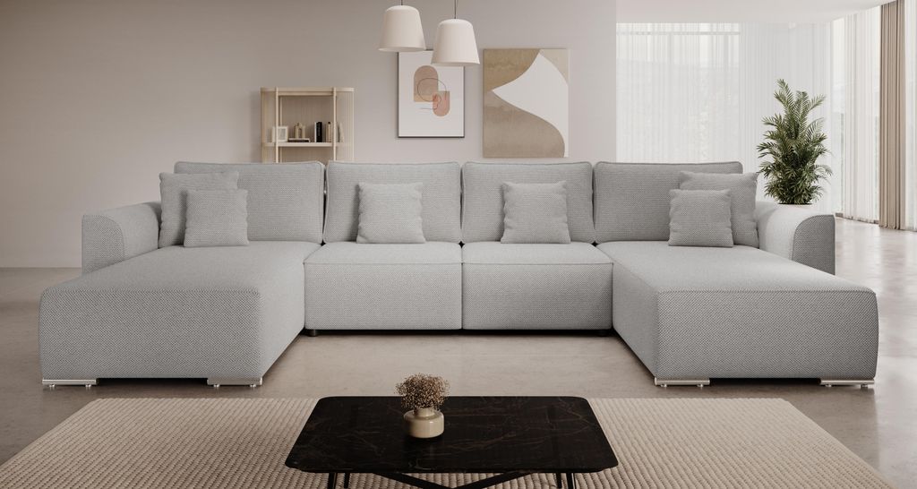 Ecksofa mit Schlaffunktion GUSTO U Curio 80