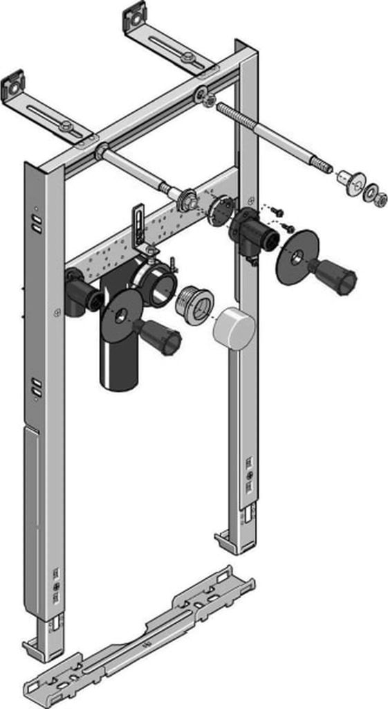 Geberit Huter Montageelement WT f Einlocharm. mit Huter Arm.AW, Massiv- und Trockenba, 1 Stk.