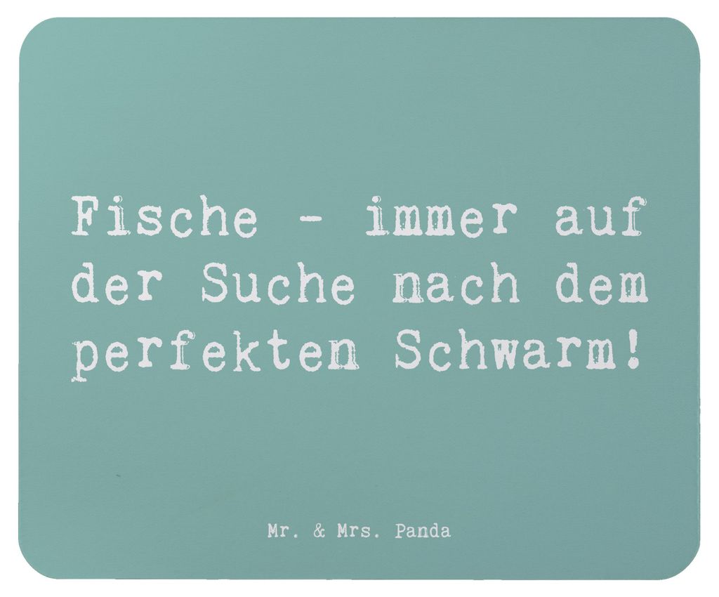 Mr. & Mrs. Panda Mouse Pad Spruch Fische Schwarm - Produktbild 