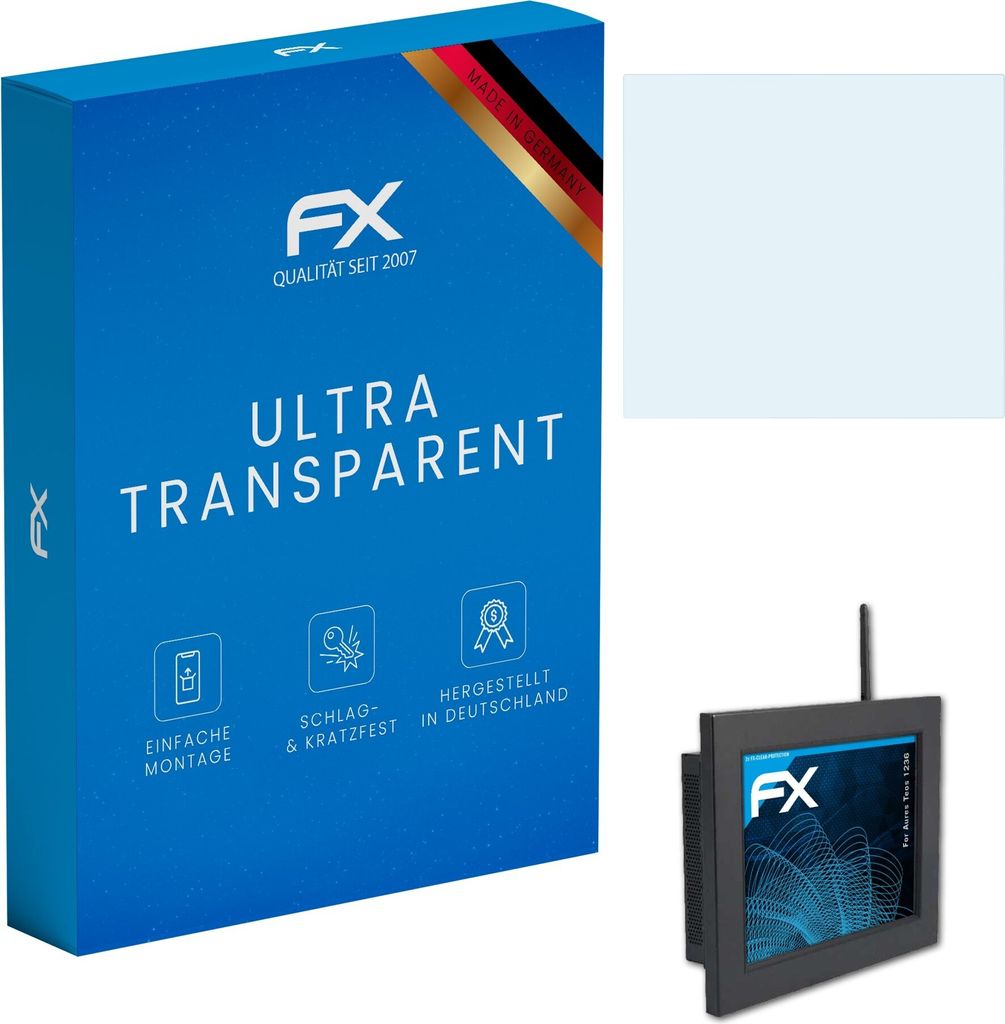 atFoliX FX-Clear 2x Schutzfolie kompatibel mit Aures Teos 1236 Displayschutzfolie