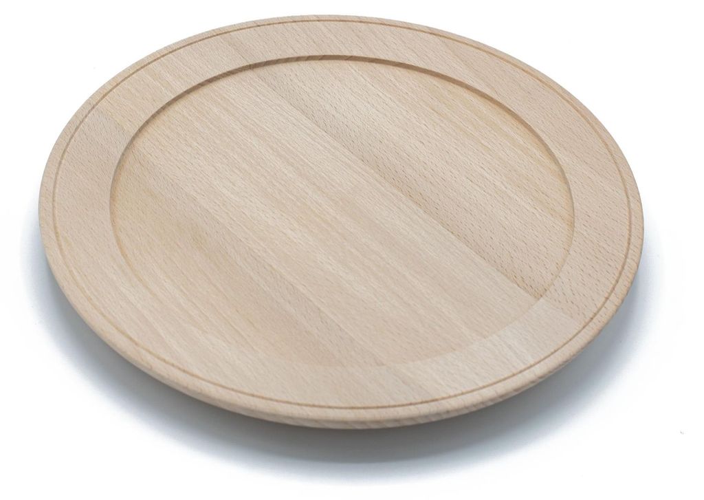 flacher Holzteller aus Buche Ø 24 cm Produktbild 