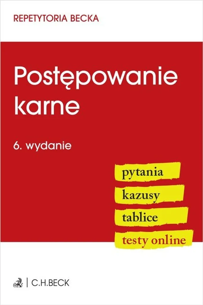 Postępowanie karne - Pytania, Kazusy et Tableaux Édition 6 pour Étudiants