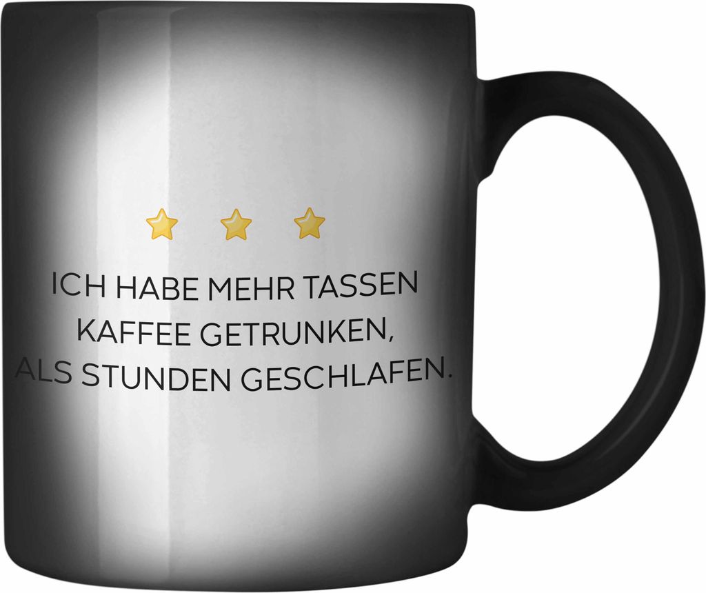 Trendation - Lustige Farbwechsel Zauber-Tasse mit Spruch für Frauen Männer Arbeit Büro Lustig Farbwechsel Zauber-Tassen Becher mit Sprüchen Kol...