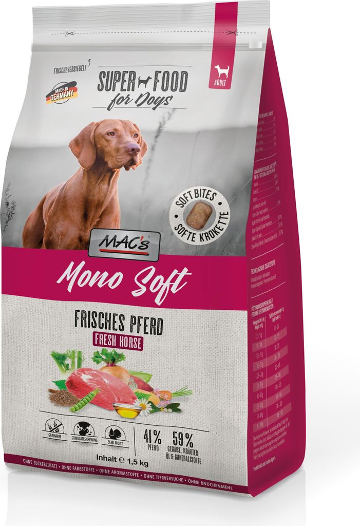 Mac's 1,5kg DOG Mono Soft Cavallo Immagine del prodotto 