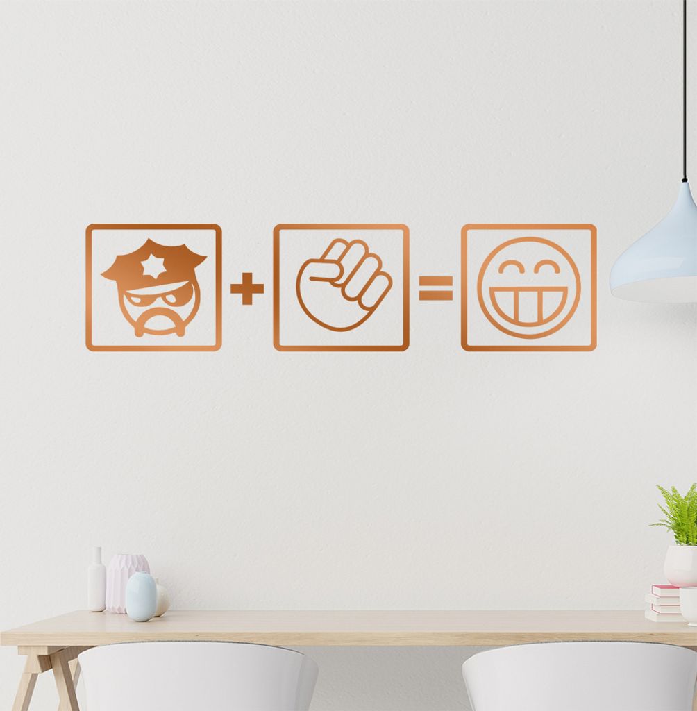 Officer + Faust Wandtattoo in 6 Größen - Wandaufkleber Wall Sticker - Dekoration, Küche, Wohnzimmer, Schlafzimmer, Badezimmer
