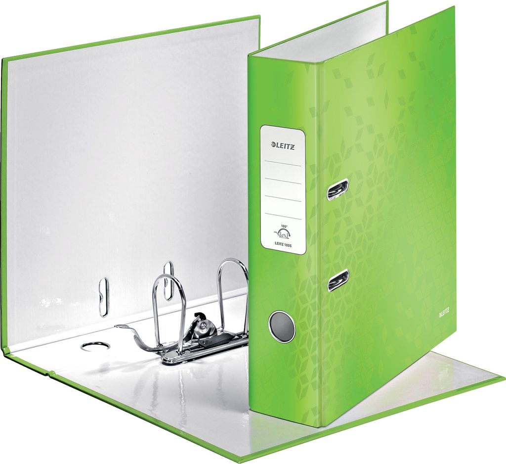 Esselte Leitz Ordner grün A4 80mm 180° WOW laminierte Oberfläche