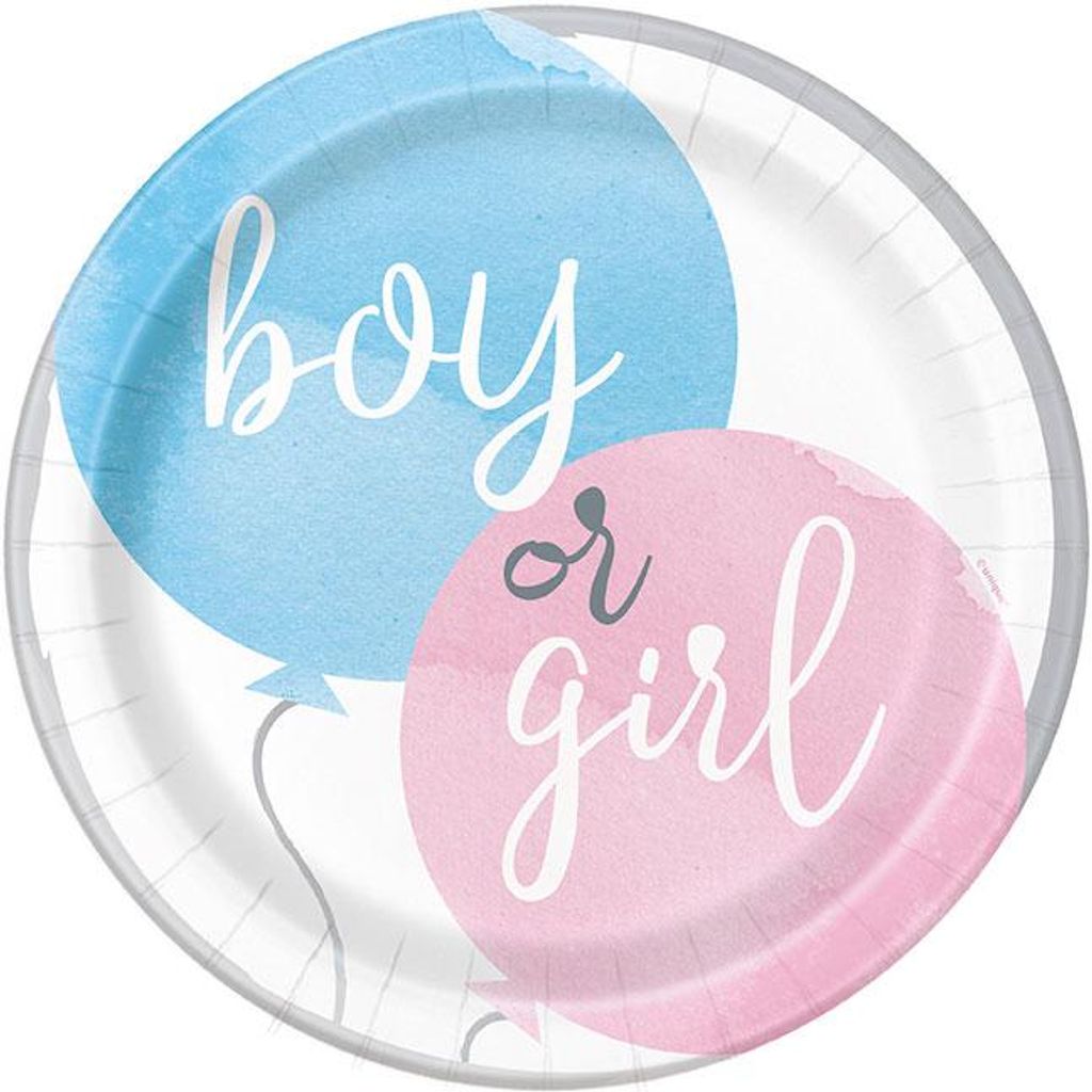 Baby Shower Boy or Girl 8 große Teller Produktbild 
