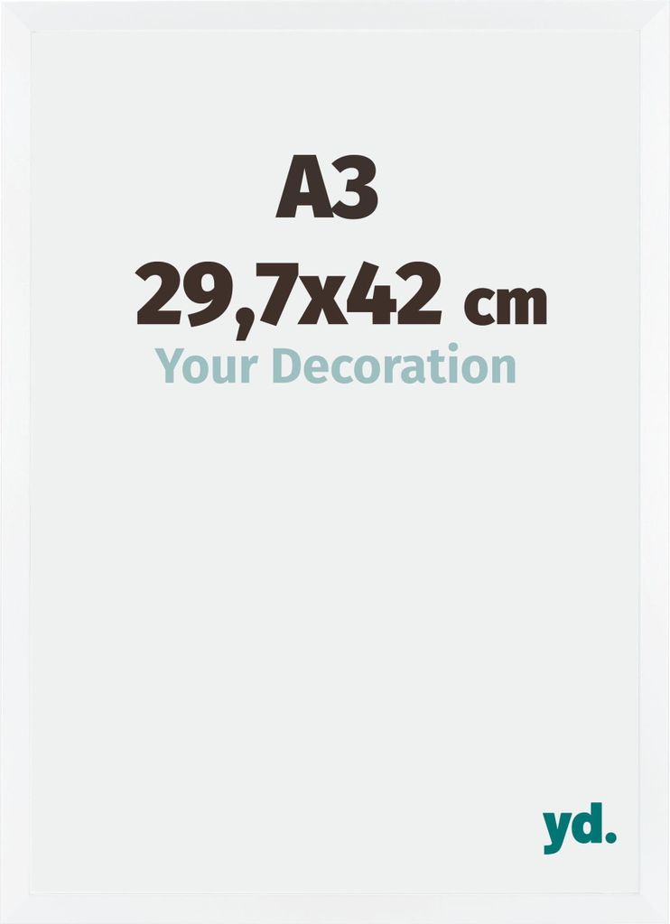 Bilderrahmen, 29.7x42 cm, Weiß Matt, MDF, Catania