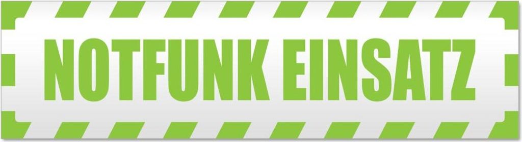 Notfunk Einsatz gestreift Magnetschild Schild magnetisch