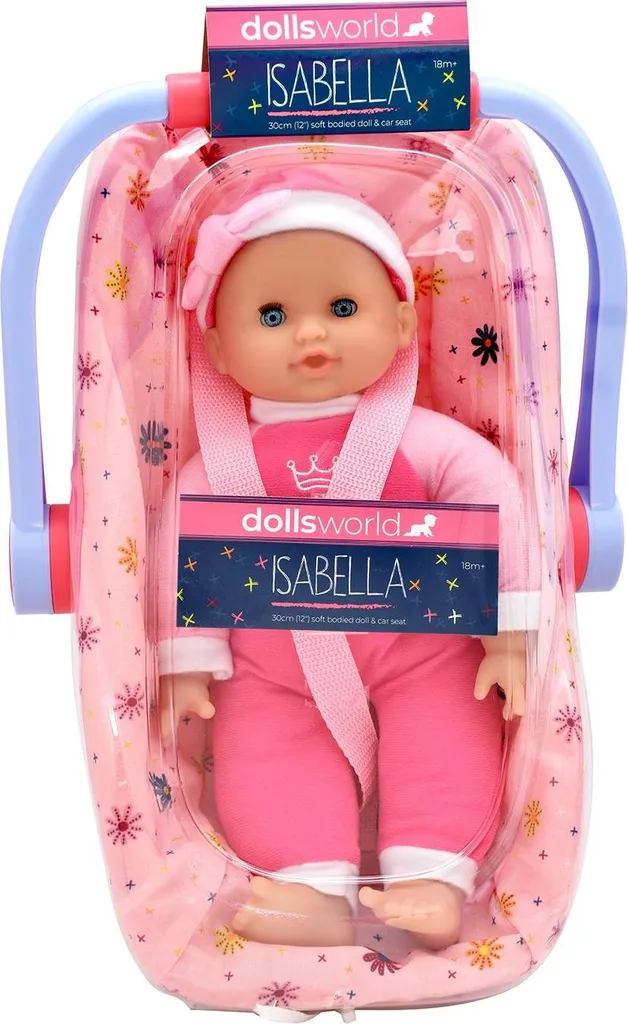 Poupon souple de 30cm Isabelle de DollsWorld avec écharpe en tissu