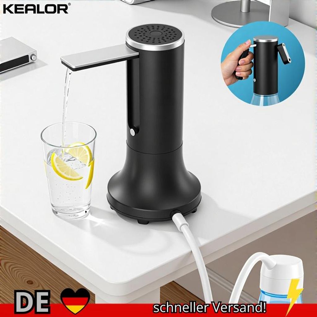 Wasserpumpe Elektrisch Faltbar für Gallonen Flasche
