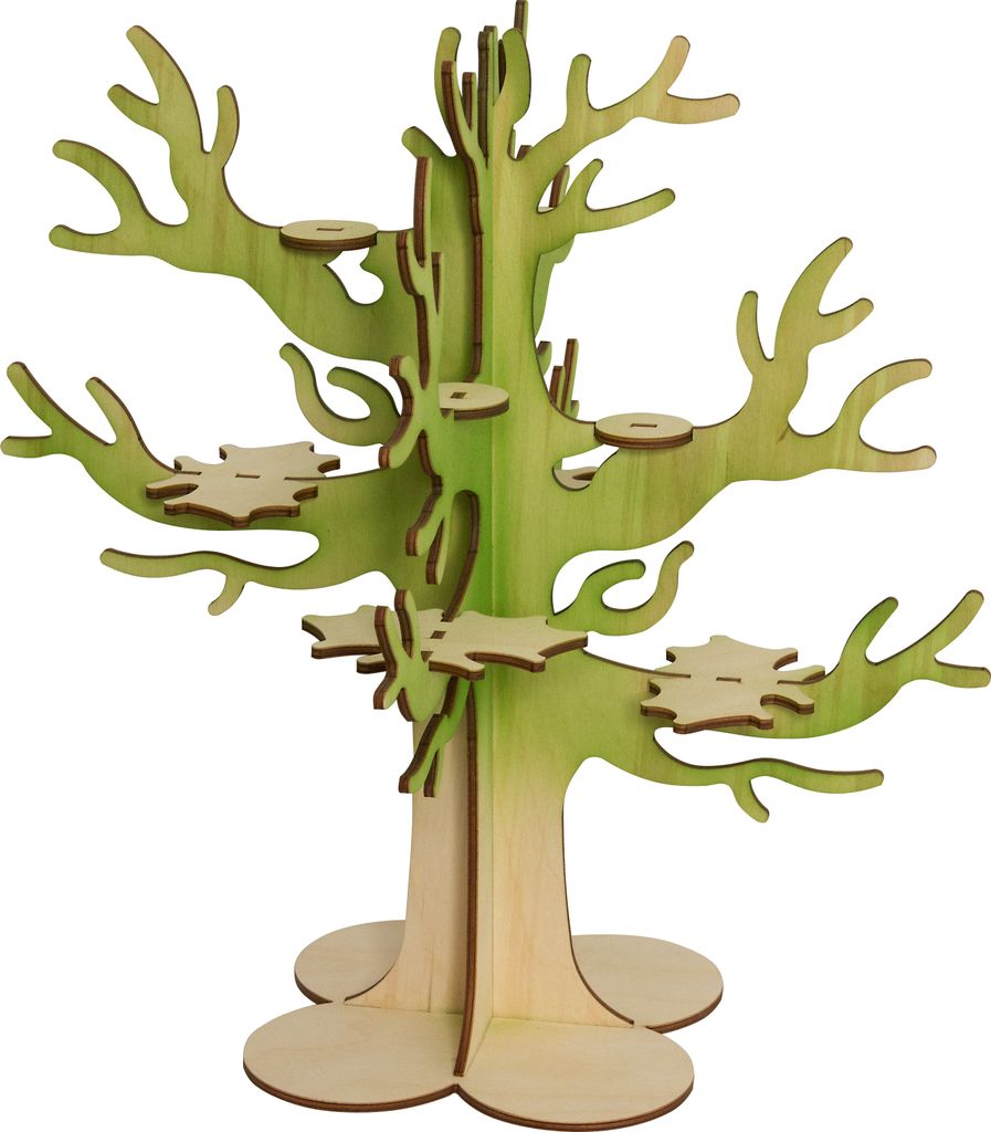 Drechslerei Kuhnert - Baum für Mini-Eulen aus Holz - ca. 40x40x45 cm - als Dekoration oder Geschenk geeignet