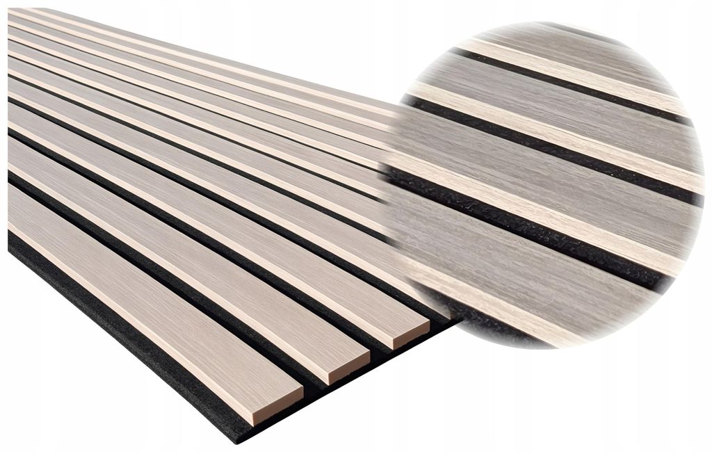 Lamel 3D lamele ścienne panele akustyczne 46x255cm filc Zdjęcie produktu 