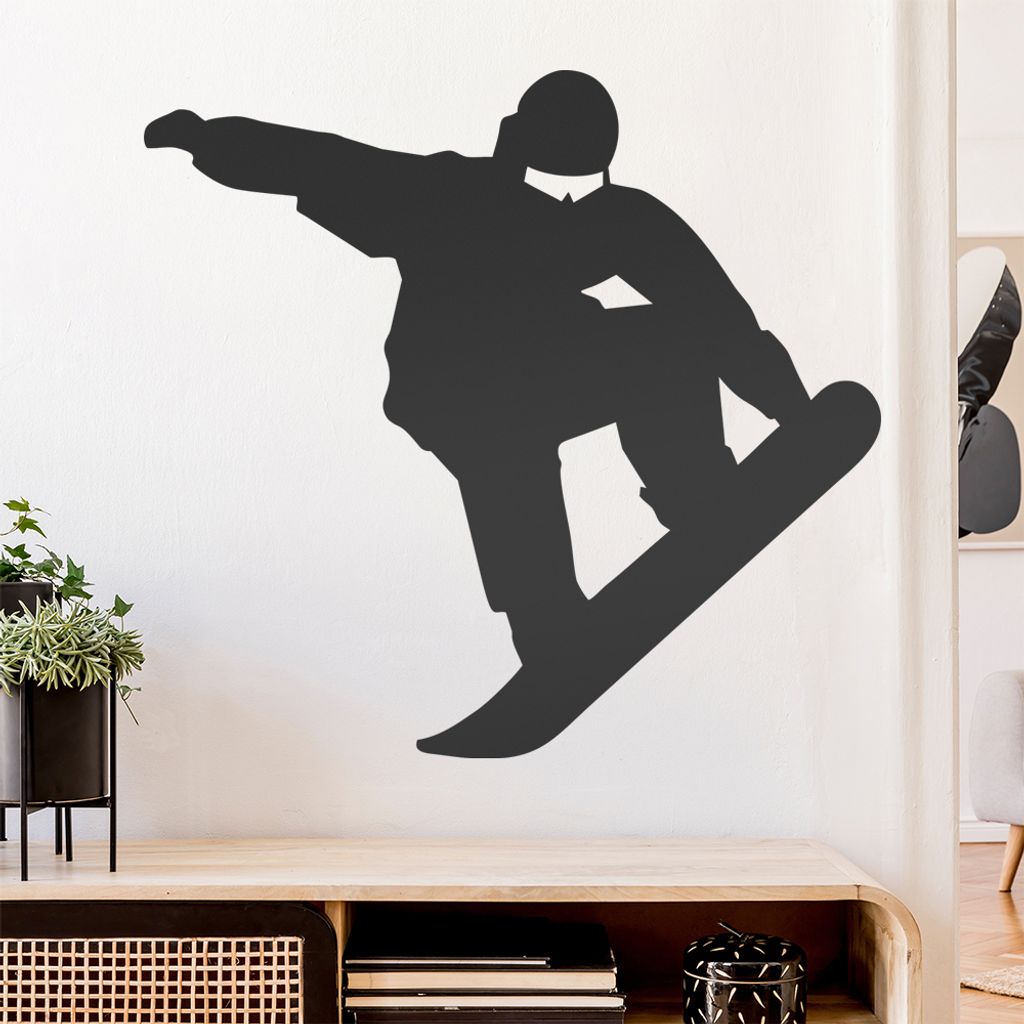 Snowboarding Sportler Figur Wandtattoo Wandaufkleber Wall Sticker - Dekoration, Küche, Wohnzimmer, Schlafzimmer, Badezimmer
