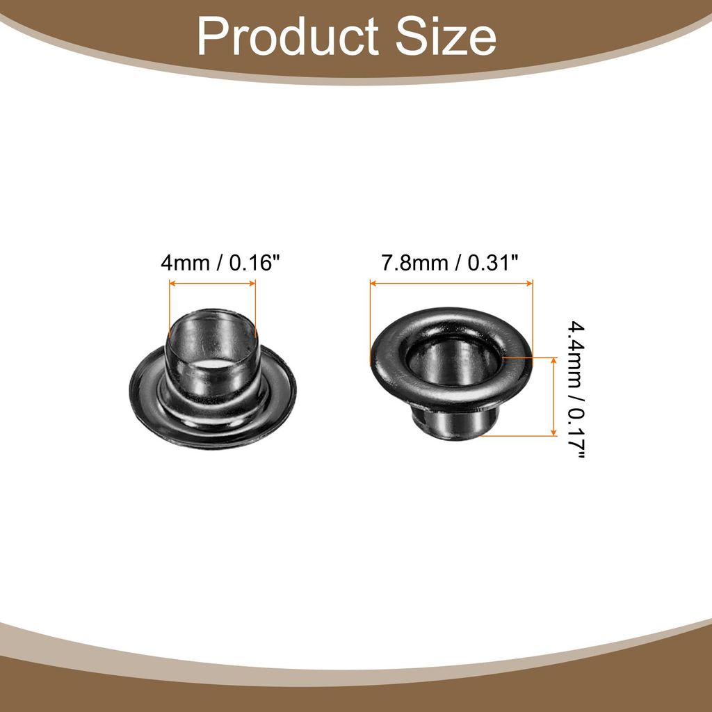 100 Stš¹ck ?sen 4 mm Innen-? Messing ?sen Metall?sen Rostfrei Planen?sen Grommet Kit mit Unterlegscheiben Eyelets fš¹r Banner Leder Schuhe Hand...