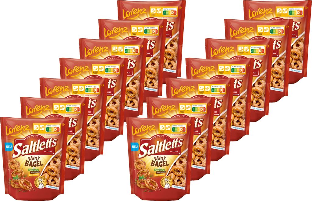 Lorenz Saltletts Mini Bagel 14er Pack (14x100g Packung) + usy Block