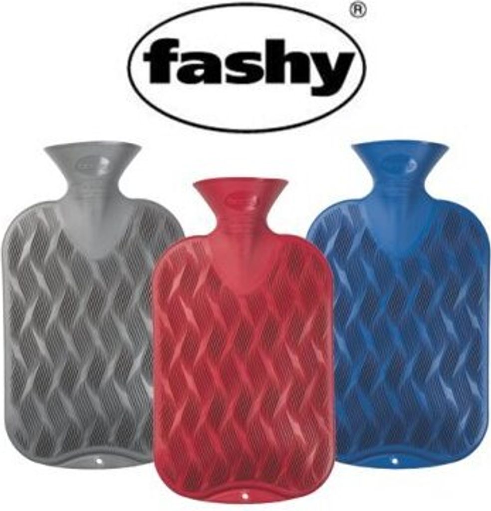 Fashy Wärmflasche Wellenkaro-Halblamelle 2,0L cranberry Produktbild 