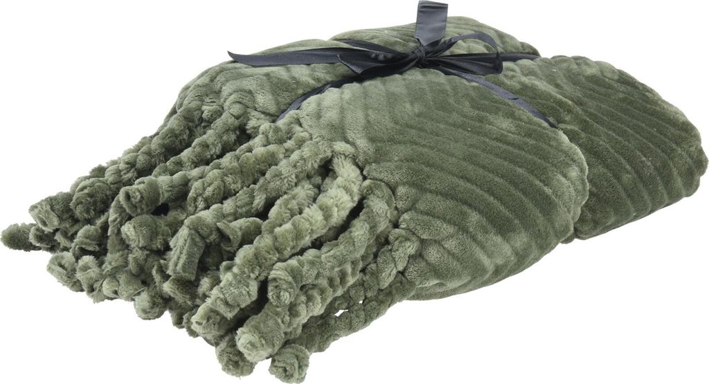 Decke Boho mit Fransen, 100% Polyester, 130 x 160 cm